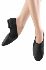 BLOCH Neo-Flex Leather Split Sole Slip on Jazz Shoes Neoprene Arch S0495 Black