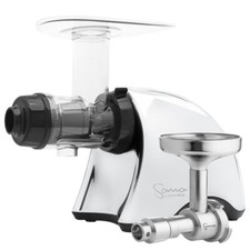 Omega Sana 707 Horizontal Slow Juicer in Chrome with Oil Extractor