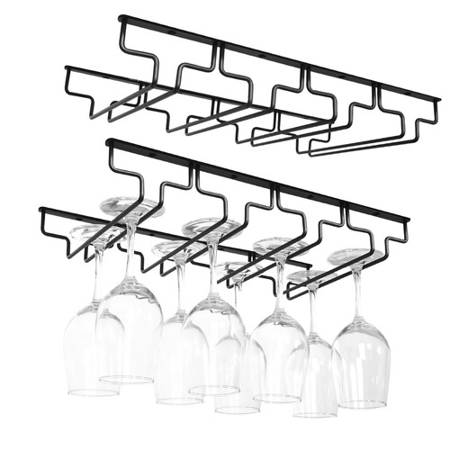 Black metal hanging wine - metal,