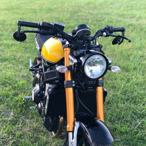 Black motorcycle round - round, 7/8"