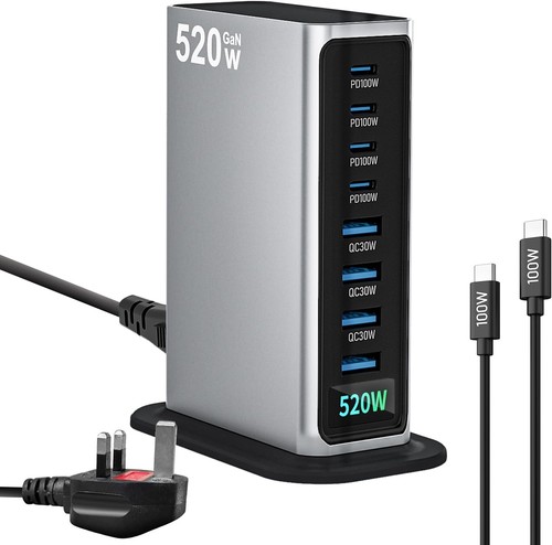 520w gan usb charger station - 520w, c