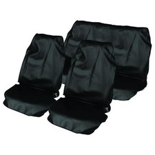 BLACK CAR WATER PROOF FRONT & REAR SEAT COVERS For Nissan TERRANO II 98-04