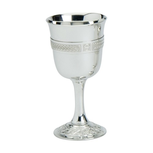 Pewter celtic chalice - pewter, 6"