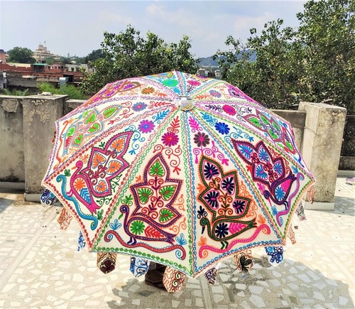 Peacock garden parasol - peacock,