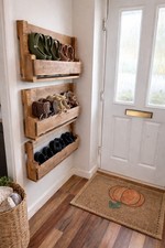 Rustic Wall Mounted Shoe Rack