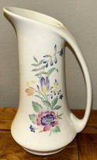 Pretty Floral Melba Ware Jug/Vase Staffordshire Pottery 19cms /7.5 Inches High