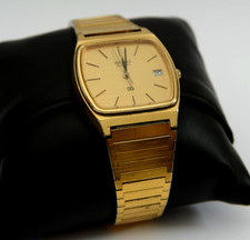 Vintage Mens Seiko Quartz stainless steel watch gold mov 8222-5030- Repair/Parts