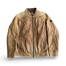 Hugo Boss Orange Leather Jacket Tan Sheepskin – Size XL