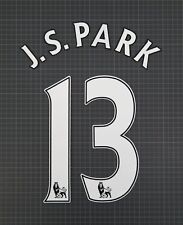 JI SUNG PARK #13 2007-2013 Player Size Premier League White Nameset Lextra