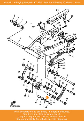 Yamaha collar 90387 124v0 - collar,, 90387-124v0