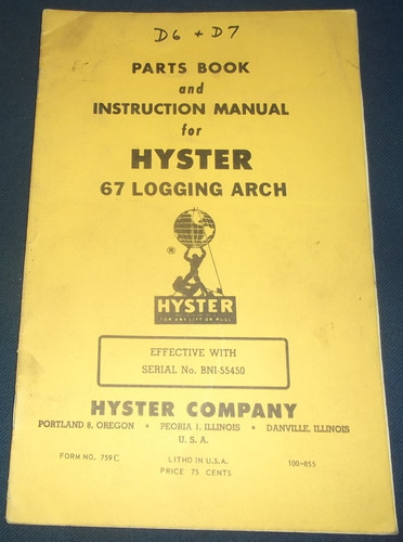 Hyster logging arch - 67,