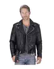 Cafe Racer Biker Leather Jacket Black & Brown Real Soft Skin Leather
