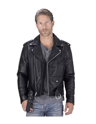 Cafe racer biker - racer, leather