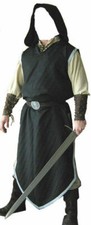 Black Medieval Viking Renaissance Clothing Tunic For Reenactment Theater