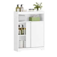 Bathroom Storage Cabinet Bathroom Floor Cabinet with Sliding Doors Toilet Paper