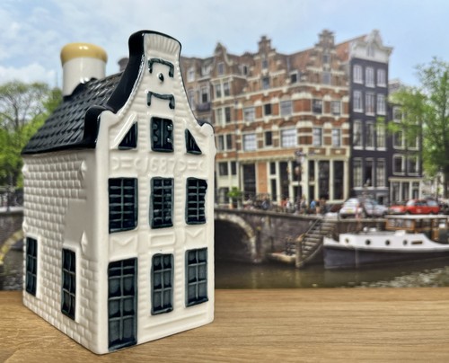 Klm delft blue miniature - blue, house