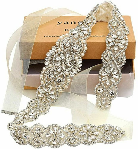 Bridal dress belts silver - belts,