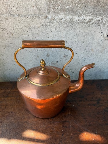Antique copper kettle teapot - antique,