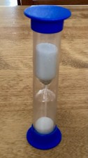 Small VTG Hour Glass Egg or Game Timer, Plastic, 3 1/2” Tall