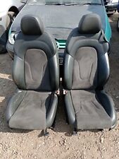 AUDI TT 8J MK2 PAIR BLACK HALF LEATHER FRONT SEATS LEFT+RIGHT  VAN CONVERSION?