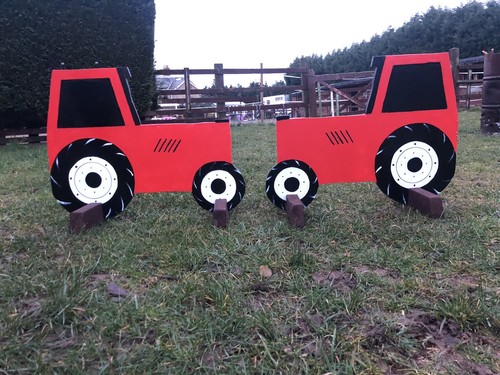 Red tractor show jump fillers - jump,