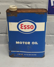 Vintage French ESSO Motor Oil, 2 Litre Tin / Can Empty (ES100)