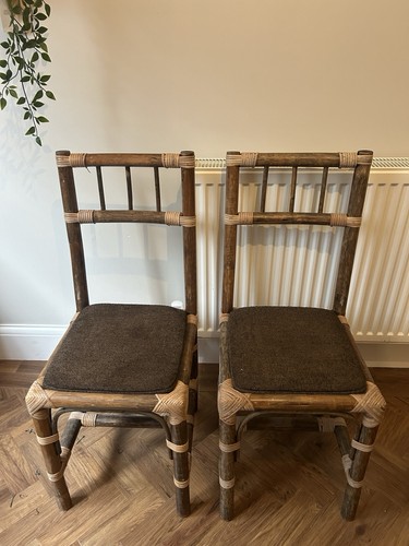 Pair rustic bamboo - pair, rattan