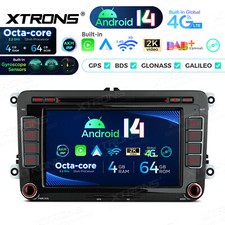 7" Android14 Car Stereo Radio CD DVD GPS Player Head Unit 64G 4G For VW Golf 5/6