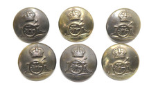 Royal Artillery Brass Uniform Buttons Set Of Six With Tudor Crown Early 20th C