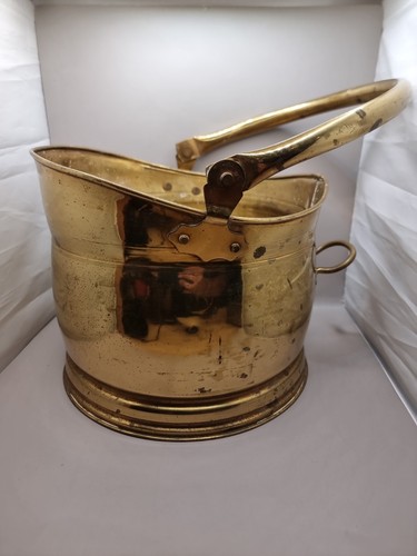 Vintage brass coal - vintage, scuttle