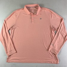 Coolibar Golf Polo Long Sleeve Mens XL Pink Golf Polo UPF 50