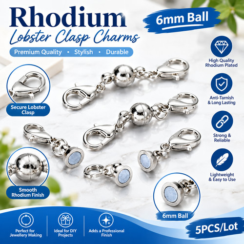 Magnetic clasps strong silver - magnetic,