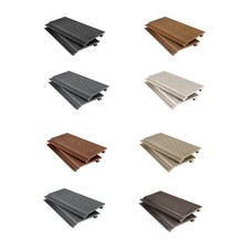 Woodgrain composite shiplap cladding 3.6m length - 8 colours - battens - fixings