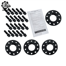 2x 12mm + 2x 15mm Black Alloy