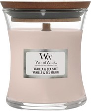 WoodWick Scented Candle with Crackling Wick | Vanilla & Sea Salt Mini Hourglass 