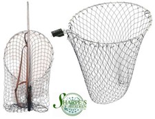 Sharpe's Of Aberdeen Salmon Gye Net 24" 27" or 30" Fishing Mesh Leather Peel