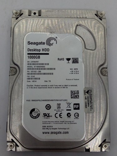Seagate sata hard drive - sata, 1000gb