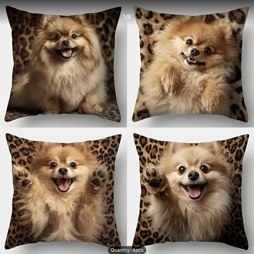 4pcs pomeranian dog cushion - pomeranian,