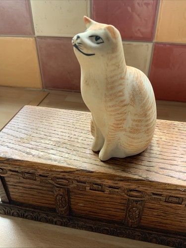 Cat figurine ginger stripes - cat,