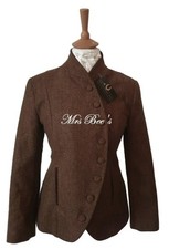 LADIES JACK MURPHY HARRIET BROWN TWEED JACKET SIZE 16