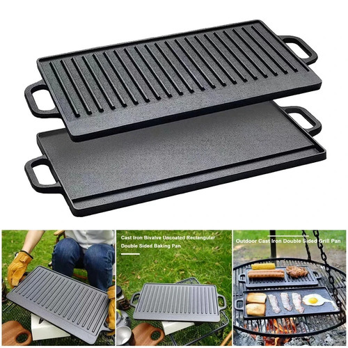 Cast iron griddle - cast, double