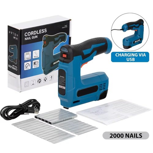 Cordless staple nail gun 2in1 - nail,