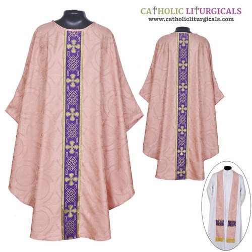 New rose chasuble clergy - chasuble,