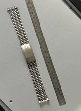 Strap for vintage Omega watch 18mm REF. 1502 steel beads of rice