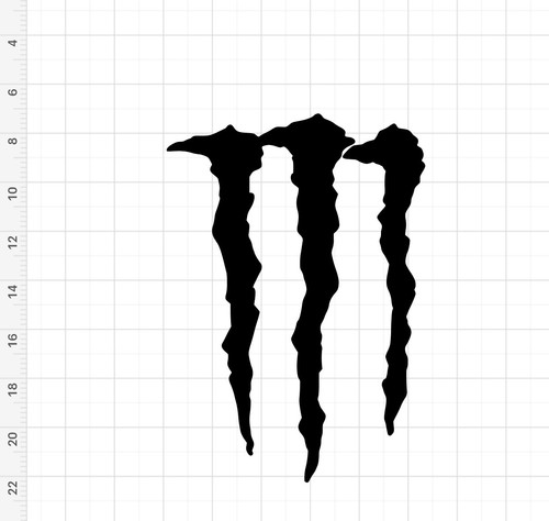 Black permanent vinyl monster - black,