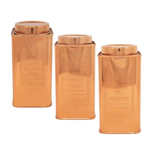 Tea coffee sugar canister - tea,