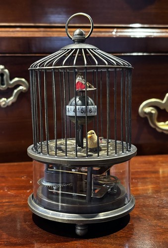 Novelty birdcage clock - birdcage,