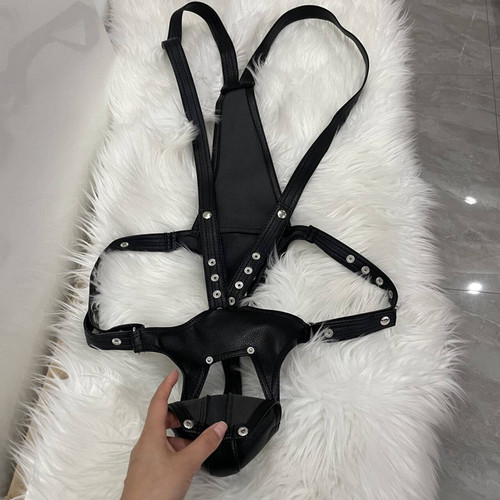 Male sexy leather - body, suit