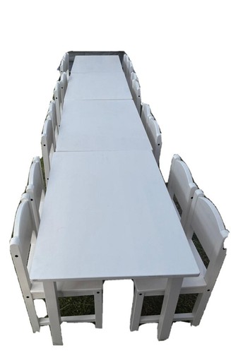 White children table chairs - children,
