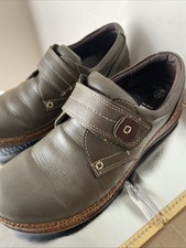 Womens Loretta Leather Shoes Forest Green Stick Down Strap Cushioned UK 6 EU 39